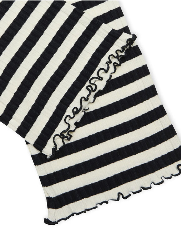 Mads Nørgaard - 5x5 lonnie pants vanilla black striped