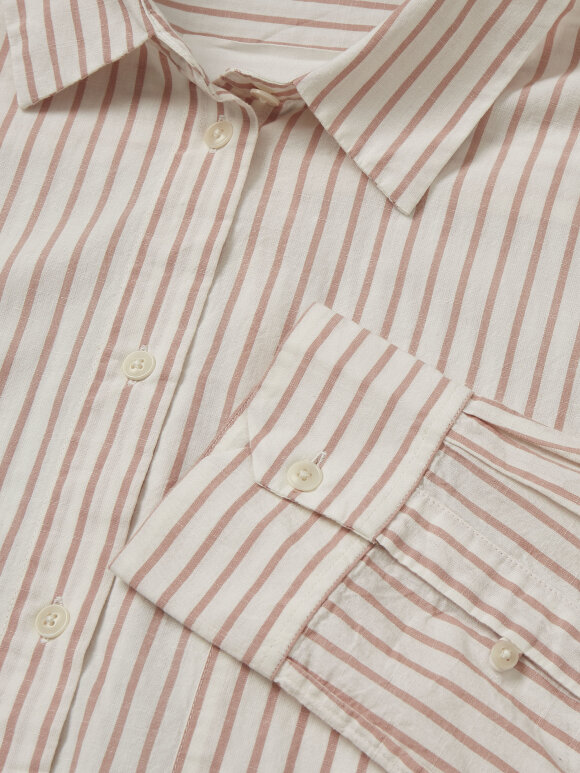 AIAYU - Lala shirt striped - mix old rose