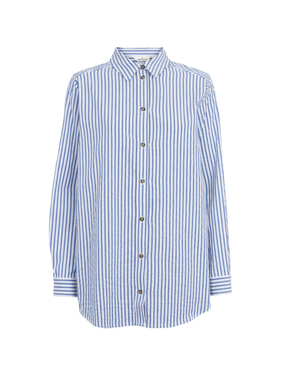 Basic Apparel - Anisse shirt - blue stripes