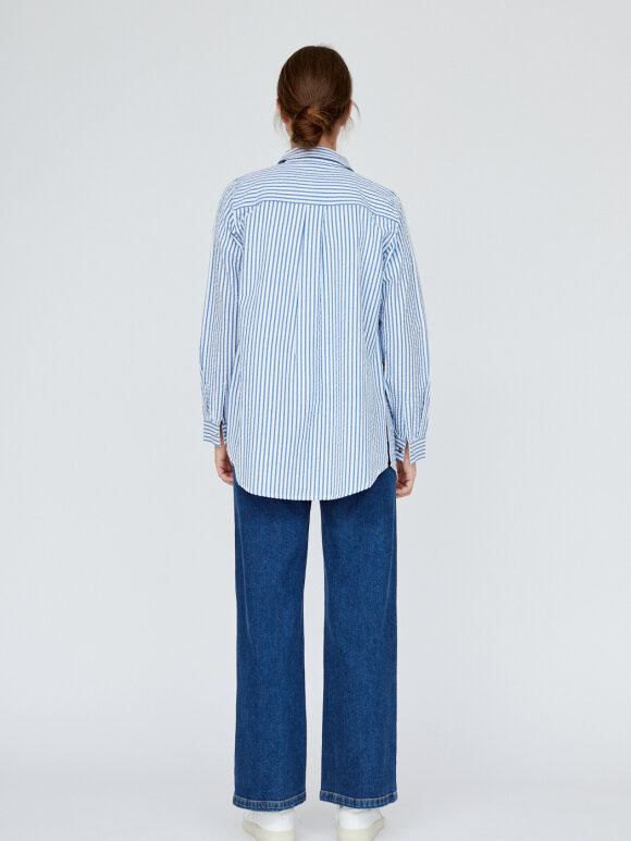 Basic Apparel - Anisse shirt - blue stripes