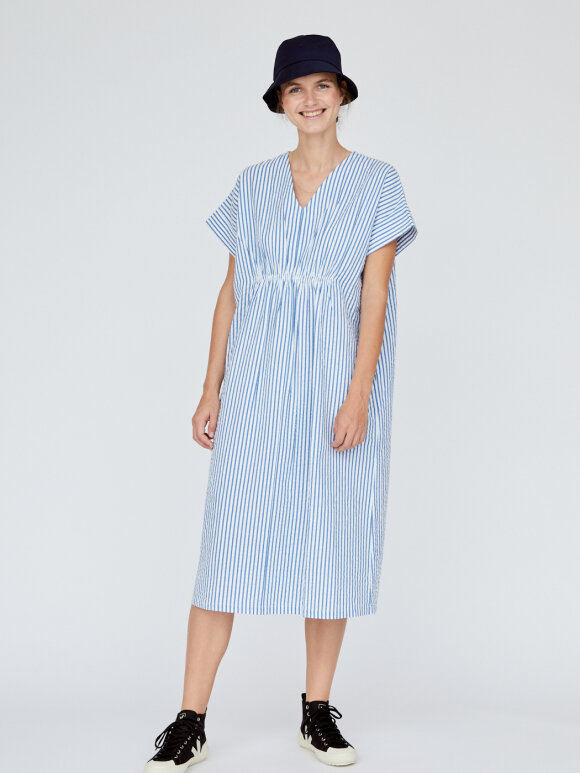 Basic Apparel - Anisse dress blue stripes