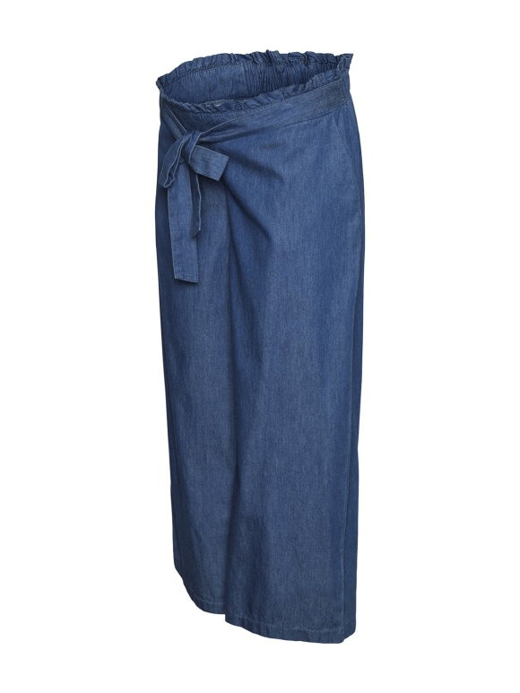 Mamalicious - Vibbe wide pant - denim blue