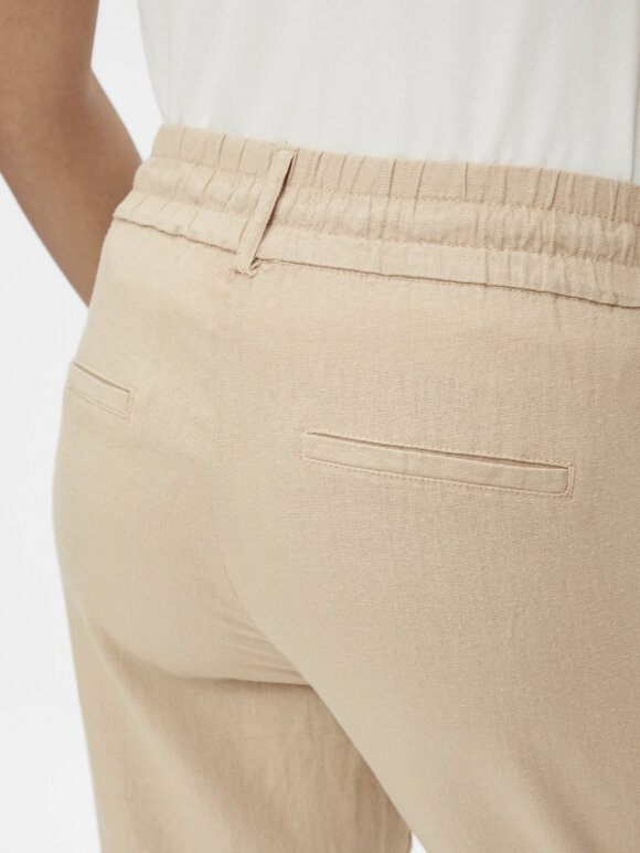 Mamalicious - Beach Wowen linen pant - irish cream