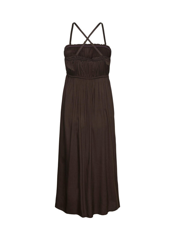 Mamalicious - Elva strap midi dress - brown