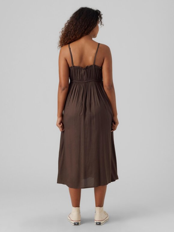 Mamalicious - Elva strap midi dress - brown