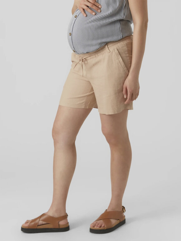 Mamalicious - Beach women string shorts - warm taupe