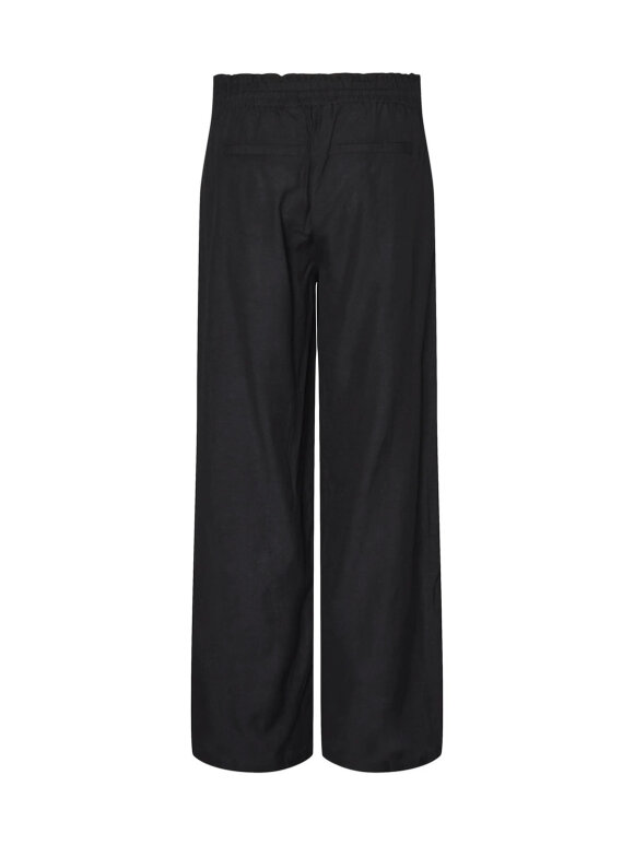 Mamalicious - Petra wide linen pant - sort 