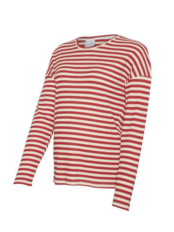 Mamalicious - Silly jersey bluse - red / white