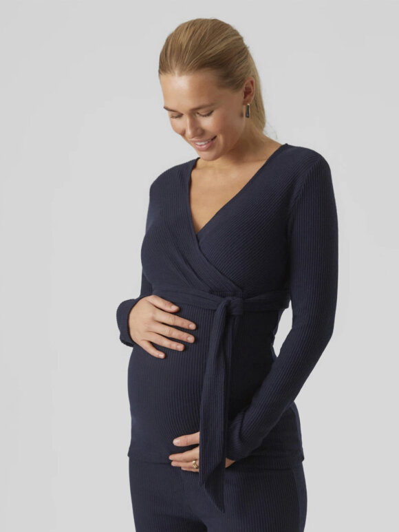 Mamalicious - annette tess jersey top - navy