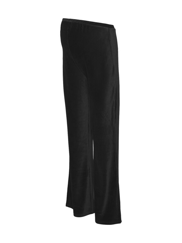 Mamalicious - kamma flare leggings - black velvet