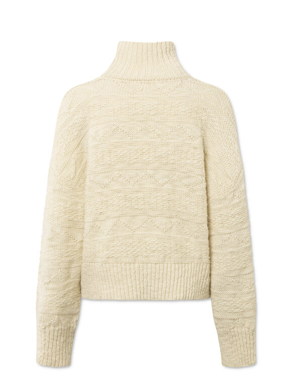 Nué Notes - Kelby turtleneck strik - egret beige
