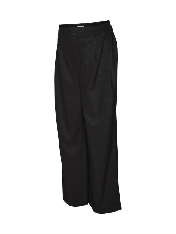 Mamalicious - Neni wide pant - black glitter