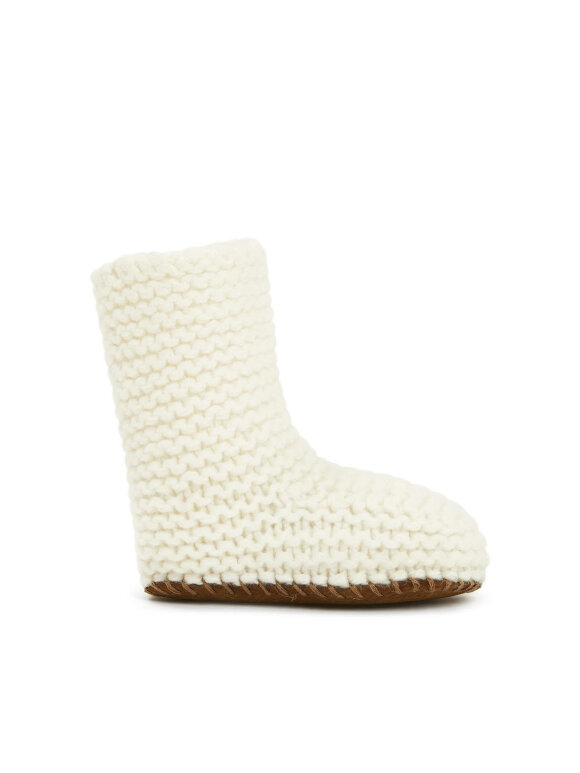 Bonton - Merino baby booties - creme