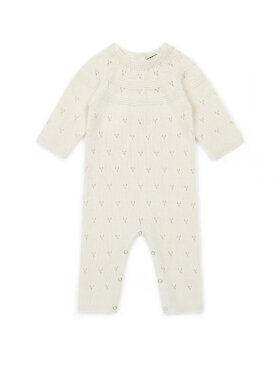 Bonton - Babysuit broderie - creme wool knit 