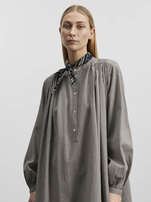 Skall Studio - Rita shirtdress - beige/grey mini check