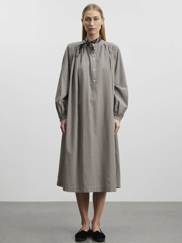 Skall Studio - Rita shirtdress - beige/grey mini check