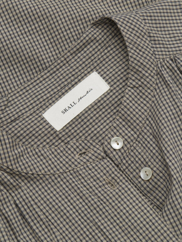 Skall Studio - Rita shirt - beige/grey mini check