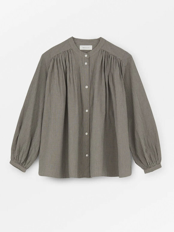 Skall Studio - Rita shirt - beige/grey mini check