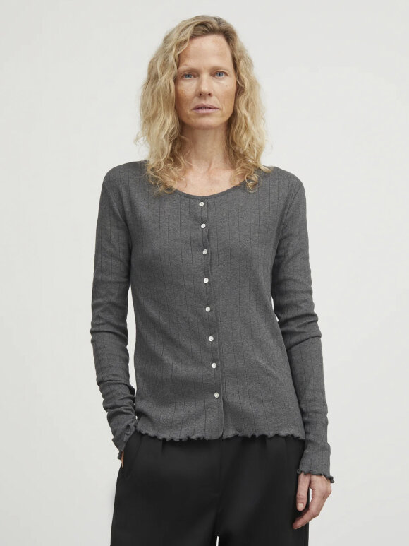 Skall Studio - Edie cardigan - dark greymelange