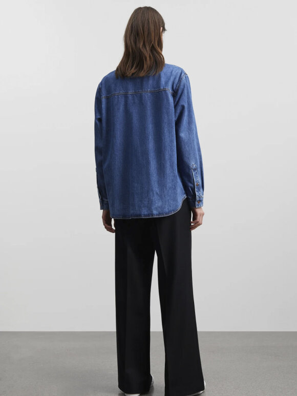Skall Studio - Millington denim shirt - mid blue