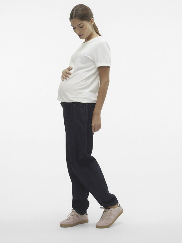 Mamalicious - Kyoto barrel maternity jeans - dark blue denim