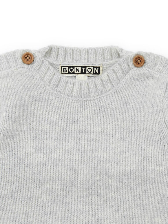 Bonton - Baby merino dragt - lightgrey