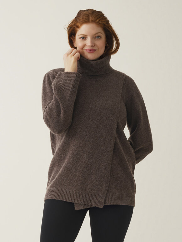 Boob - Wool turtleneck tunic - brown