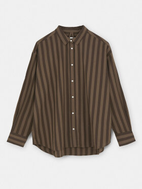 AIAYU - Shirt - mocha stripe