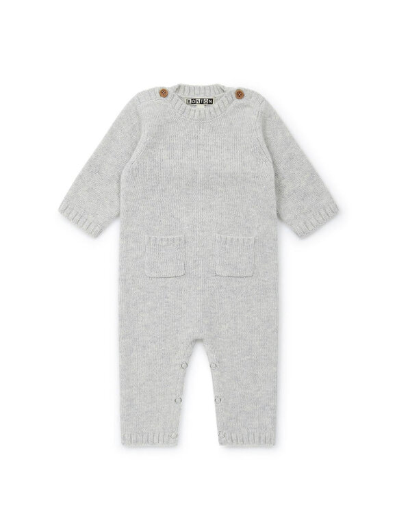 Bonton - Baby merino dragt - lightgrey