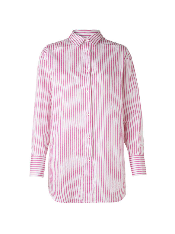 Mads Nørgaard - Saxa oversize skjorte, pink stribet