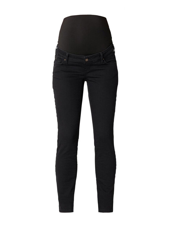 Gravid jeans, sort straight leg,3505/luna