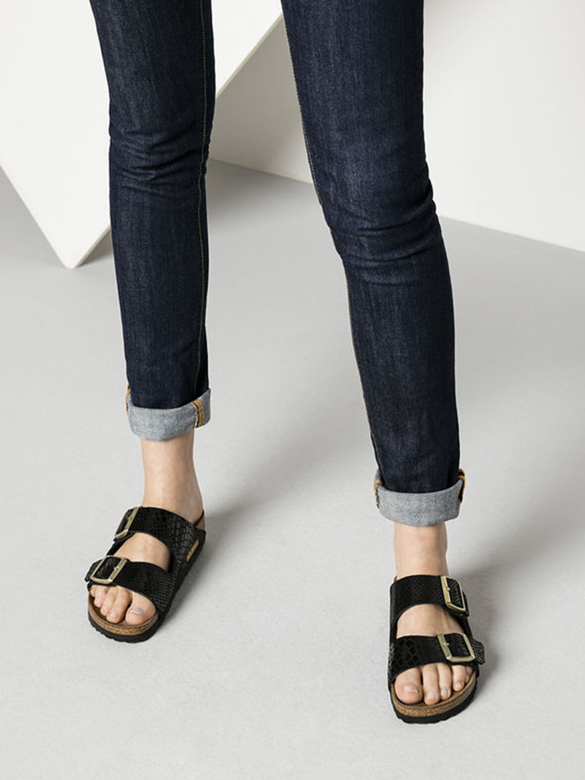 Birkenstock arizona snakeskin black outlet